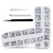 Alourity Rhinestones Set 8250 Pcs in 8 Sizes- Flat Back Rhinestones for Crafts with 2 Storage Boxes  1 Tweezer & 1 Picking Pen   Lead-Free & Easy to Use- Perfect for Nails  Shoes  Bags  DIY & Gifting