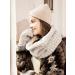accsa Women Winter Ski Glove - Waterproof 3M Thinsulate Warm Windproof Gray-White with Gray Fur Medium - Buy Online on GoSupps.com