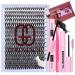 Goddvenus Eyelash Extension Kit 320Pcs Cluster Lashes Individual Eyelashes DIY Lash Extension Kit with Lashes Individual Cluster Lash Bond and Seal Eyelash Extension Remover Eyelash Tweezers B-320pcs
