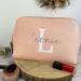 Personalized Pink Cosmetic Bag with Initials - Custom Name Makeup Bag for Women | Perfect Gift Idea for Beauty Lovers - Buy Online on GoSupps.com