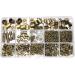 Mandala Crafts Cord End Cap & Kumihimo Finding Kit - 840 PCs, Antique Brass Assorted Sizes for Jewelry Making, Leather & Tassels - Buy Online on GoSupps.com