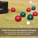 Pointyard 90mm Classic Bocce Ball Set with 8 Resin Balls and Accessories - Outdoor Family Game for Backyard, Lawn, Beach - Red & Green - Buy Online on GoSupps.com