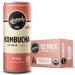Remedy Kombucha Tea Organic Drink - Sugar Free, Keto, Vegan & Gluten Free - Sparkling Live Cultured, Small Batch Brewed Beverage - Peach - 8.5 Fl Oz Can, 12-Pack Peach 12 Count (Pack of 1)