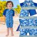 Juicy Bumbles Baby Swimsuit - Short Sleeve One Piece Toddler Swimming Costume - Fish Design - 6 Months to 5 Years - Boys & Girls Swimsuit - Buy Online on GoSupps.com