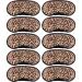 10 Pack Sleep Mask Leopard Eye Masks Shade Cover for Sleeping Shift Work Naps Travel Pouch Night Blindfold Airplane Relaxing Eyeshade Cover with Nose Pad for Men Women Kids