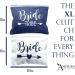 12 Pack Bridesmaids Makeup Bags Set + Bride Bag | Premium XL Natural Cotton Canvas - Bachelorette Party & Bridal Shower Gifts - White & Navy Blue - Buy Online on GoSupps.com