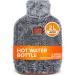 Hot Water Bottle with Cover UK - Hot Water Bottles for Pain Relief (2L) 2 Sided for Heat Control Hot Water Bag for Endometriosis Period Stomach Cramps Back Pain Period Pain Relief Hot Water Bottle (2L) with cover