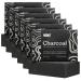 Keika Charcoal Black Soap Bar for Eczema Psoriasis Face Body Men Women Teens with Oily Skin 5 oz. (Charcoal 6-Pack) Charcoal 142 g (Pack of 6)