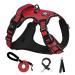 Nestroad dog harness medium-sized dogs red size m anti-pull dishes for dogs medium neck circumference 33 43cm breast circumference 43 64cm dog safety belt safety harness dog padded m neck33-43cm breast 43-64cm red