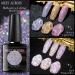 MEET ACROSS Reflective Glitter Gel Polish Kit - 3 Sparkly Colors for Nail Art (E019) - Perfect for Salon & DIY Manicure - Buy Online on GoSupps.com