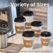 50 Pack 16 oz White Paper Coffee Cup with Black Dome Lid and Kraft Sleeve Combo - Buy Online on GoSupps.com
