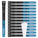 Geoleap Golf Grips Set of 13- Grips with Tapes and Grips with All Repair Kits for Choice,Hybrid Golf Club Grips,Standard/Midsize,All Weather Contral, High Feedback & Traction. Midsize Blue-Classic( 13 grips only with 15 tapes)