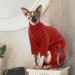 Buy Hjyokuso Sphynx Cat Clothing - Breathable & Soft Sweaters for Sphynx Cornish Rex Devon Rex - XS Red Cat Shirts & Mantles - Buy Online on GoSupps.com