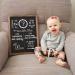 Wood Framed Baby Monthly Milestone Chalkboard | Reusable 12x16 Baby Calendar Board - Buy Online on GoSupps.com