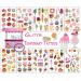 TopFunny Glitter Temporary Tattoos for Kids  141Pcs Girls Lovely Ice Cream Fake Tattoo Birthday Party Supplies Cookie Tattoo (10 Sheets) Cute Waterproof Stickers Decoration Gifts Favors Sparkly Cake Glitter Dessert