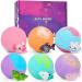 Trecaan Bath Bombs for Kids with Toys Inside Set of 6 Bath Bomb Gift Set Marine Life Toys Gift for Kids Handmade Fizzy Balls Kit Organic Bubble Bath Bomb Great Gift for Birthday Christmas Easter 6pcs+toys