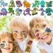 50 PCS 3D Dinosaur Temporary Tattoos for Kids - Fun T-Rex Fake Face Tattoo Sticker Set for Children's Party Favors - Small Dino Tattoos for Girls & Boys Birthday Gifts - Buy Online on GoSupps.com