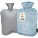 Qomfor Premium Hot Water Bottle with Fluffy Faux Fur Cover - 1.8L Large - Green | Pain Relief for Neck, Shoulders, Hands, and Feet - Buy Online on GoSupps.com
