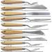 AebDerp 9 pcs Palette Knives Set with Wooden Handle for Oil, Canvas, Acrylic Painting - Buy Online on GoSupps.com