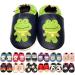 MiniFeet Premium Soft Leather Baby Shoes - BUY 4 PAIRS & GET 1 OF THEM FOR FREE ! - Toddler Shoes - 0-6 Months to 4-5 Years 3-4 Years Frog
