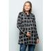 Bump Maternity Knit Sweater - High Neck Shawl Collar Tunic Pullover Top (L Grey/Black) - Buy Online on GoSupps.com
