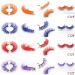 KFZR Ombre Lashes Gradient False Eyelashes Colored Eyelash Colorful Blue Purple Orange Pink Green Extension D Curl 1 Pair Eye Lashes (C122) - Buy Online on GoSupps.com