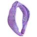 FROG SAC Knot Headband for Girls  Rhinestone Knotted Hair Bands for Kids  Sparkly Girl Head Band Hair Accessories (Purple)