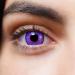 Contact lenses colored without strength purple |Violet colored crazy annual lenses |Soft lenses |2 pieces of color lenses + lentil containers |Anime |Halloween |Carnival |Manga |Devil Violet Violet (Lila)