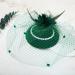 MOYAGA Green Fascinator - Green Fascinators for Weddings Green Feathers and Flower and Pearl for Hats Hair Feathers Clip Vintage Pearl Wool Beret Feather Mesh Hair Accessory - Buy Online on GoSupps.com