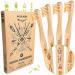 Nature Nerds - small bamboo toothbrushes for children in a set (pack of 4) / Hardness: soft Children's toothbrushes set of 4