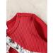 Puseky Toddler Girl 2-Piece Floral Dress & Ribbed Cardigan Set, 5-6 Years, Wine Red - Buy Online on GoSupps.com