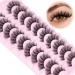 HeyAlice False Eyelashes - 10 Pairs of Wispy Mink Fluffy Cat Eye Lashes | 3D Natural Strip Lashes for a Glamorous Look - Buy Online on GoSupps.com