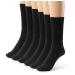 Silky Toes 3 or 6 Pack Men s Bamboo Diabetic Seamless Soft Non-Binding Crew Socks Also Available In Plus Sizes 10-13 Black- 6 Pairs