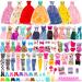 BARWA 57 Pack Doll Clothes and Accessories 5 Fashion Dresses 4 Tops 4 Pants Outfits 3 Wedding Gown Dresses 3 Swimsuits Bikini 5 Mini Dresses 10 Hangers 15 Shoes Computer Cosmetic for 11.5 inch Doll
