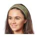 Antonia York Bandanas for Women Striped Cotton Nepalese Hair Band Elasticated Back Headband Green Cotton
