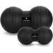Buy Navaris 2x Peanut Duo Massage Ball Set - Self-Massage & Trigger Point Relief - Fascia Balls in 2 Sizes (Black) - International Shipping Available - Buy Online on GoSupps.com