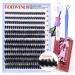 Goddvenus Eyelash Extension Kit Fluffy Individual Eyelashes Kit 20mm D Curl Russian Cluster Lashes Thick Eyelash Clusters Kit with Lash Individuals Bond and Seal Eyelash Applicator D-96D
