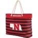 FOCO Nebraska Cornhuskers Nautical Stripe Tote Beach Bag - Official NCAA College Team Logo, Team Color - One Size - Buy Online on GoSupps.com