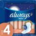 Always Maxi Size 4 Overnight Pads for Women with Wings Unscented - 56 Count Total - Buy Online on GoSupps.com