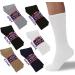 Diamond Star Non-Binding Circulatory Diabetic Socks for Men Women 9-11 - 6 Pairs White - Buy Online on GoSupps.com