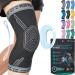 MODVEL Knee Braces for Knee Pain Women & Men - Knee Brace for Knee Pain Set  Knee Brace Compression Sleeve  Knee Braces for Knee Pain Meniscus Tear  ACL & Arthritis Pain Relief - Knee Sleeves Large A Black