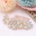 Ammei Rose Gold Wedding Hair Comb with Pearls and Crystals - Bridal Hair Accessories for Parties - Buy Online on GoSupps.com