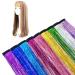 Hair Tinsel Glitter Extensions Clip In Hair Extensions Coloured for Kids Rainbow Hair Glitter Strands for Girls Women Fairy Hair Decor Party Supplies (9 Colors)