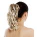 WIG ME UP - XF-6381-15T613 hairpiece ponytail braid butterfly clip short voluminous wavy golden blonde platinum streaked