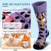 Muezna 2 Pairs Kids Merino Wool Ski Socks | Knee-High Winter Thermosocks for Girls | Warm Thick Sports Socks (29-36) - Pink/Purple - Buy Online on GoSupps.com