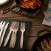 BIRCHIO 250 Piece Biodegradable Paper Plates Set - Eco Friendly Compostable Dinnerware with Extra Long Utensils for Parties - Cream White 250PCS - Buy Online on GoSupps.com