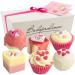 BRUBAKER Cosmetics set of 6 bath chocolates "Blossom & Hearts" handmade and vegan
