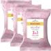 Burt's Bees Face Wipes Makeup Remover Facial Cleansing Towelettes for All Skin Types 3 in 1 Hydrating Micellar Cleanser with Rose Water 30 Count (Pack Of 3)