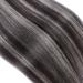Tape In Hair Extensions - #1B/Gray - 40cm 30 Bricks 100% Remy Real Hair - Adhesive Tressen by Novon Hair Extensions - International Shipping Available - Buy Online on GoSupps.com
