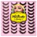 Newcally 20 Pairs D Curl Mink False Eyelashes - Fluffy Natural Look Russian Strip Lashes - Buy Online on GoSupps.com
